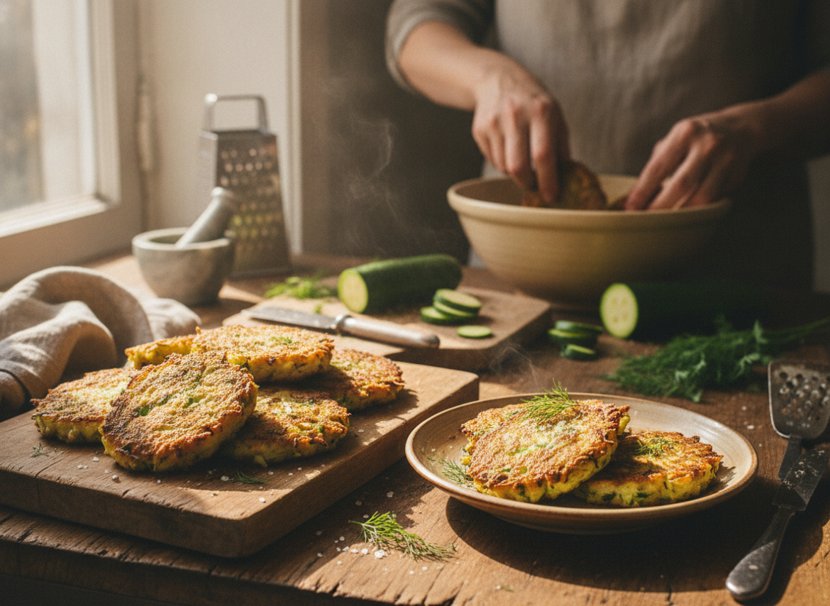 Courgettekoekjes maken als knapperige plantaardige snack