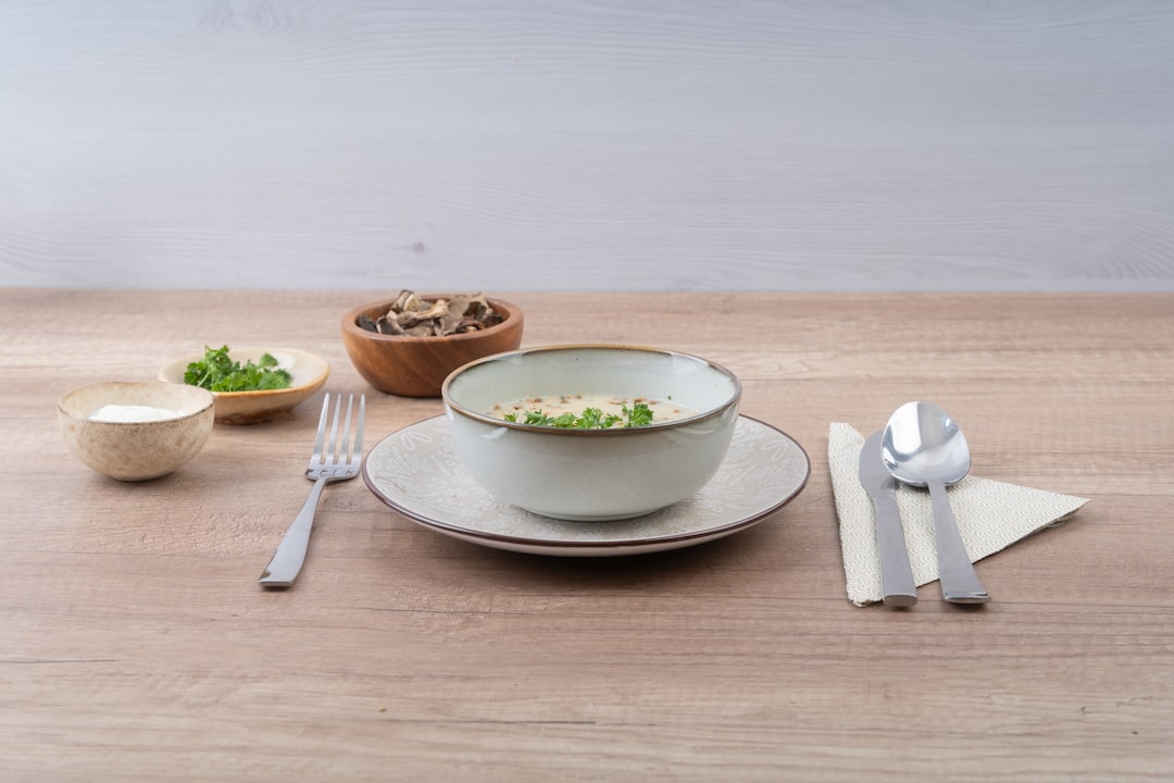 Photo of a fully set table.