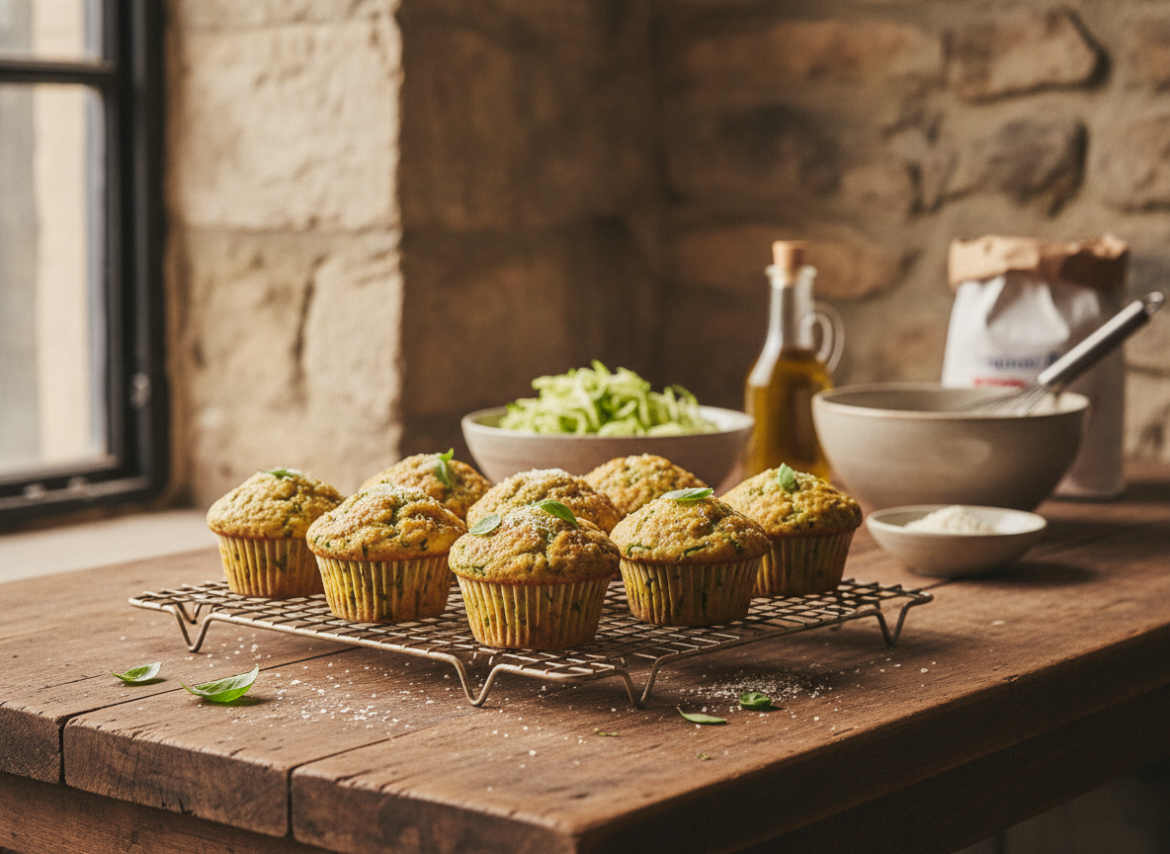 Zo bak je zomerse vegan courgettemuffins zonder zuivel